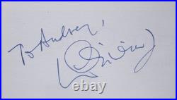 Laurence Olivier Inscribed Book Signed