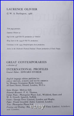 Laurence Olivier Inscribed Book Signed