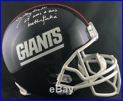 Lawrence Taylor autographed signed inscribed Helmet Full Size NY Giants PSA