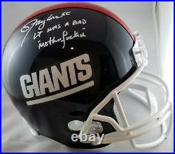 Lawrence Taylor autographed signed inscribed Helmet Full Size NY Giants PSA RARE