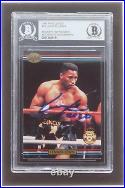 Lennox Lewis Signed 1991 Ringlords #10 Inscribed 2020 (BGS) Beckett Witnessed