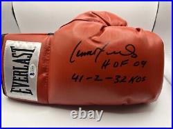 Lennox Lewis signed glove autograph HOF 09 41-2-32 KOs inscribed BAS Witness