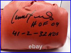 Lennox Lewis signed glove autograph HOF 09 41-2-32 KOs inscribed BAS Witness