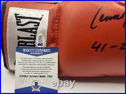 Lennox Lewis signed glove autograph HOF 09 41-2-32 KOs inscribed BAS Witness