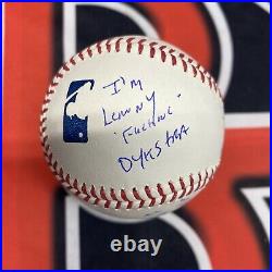 Lenny Dykstra NY Mets Long Inscribed Inscription Rare Autographed Steiner Signed