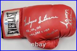 Leo Santa Cruz & Abner Mares signed inscribed Boxing Glove autograph Beckett BAS