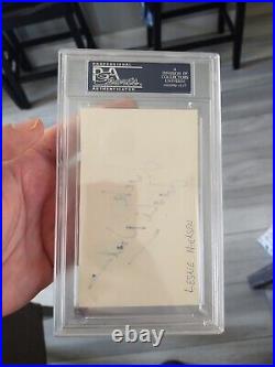 Leslie Nielsen SIGNED AUTOGRAPHED Index Card PSA/DNA Slabbed Inscribed