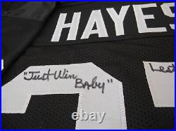 Lester Hayes Signed Autographed Raiders custom football jersey inscribed BAS