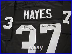 Lester Hayes Signed Autographed Raiders custom football jersey inscribed BAS