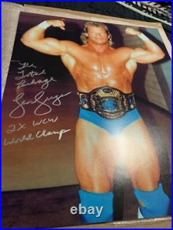 Lex Luger Signed & Inscribed Autograph 16x20 WCW WWE Wrestling Poster