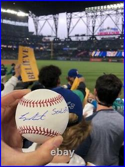Logan Gilbert Autograph Signed ROMLB Baseball Inscribed Sea Us Rise PROOF