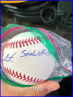 Logan Gilbert Autograph Signed ROMLB Baseball Inscribed Sea Us Rise PROOF