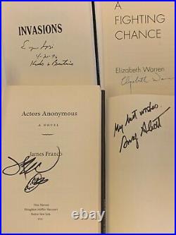 Lot Of 20 Autographed Books Obama Carter Jim Carrey Tebow Limbaugh Kareem Leno+
