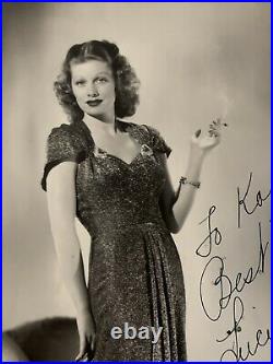 Lucille Ball Inscribed & Signed Silver Gelatin Glossy Photo I Love Lucy COA RKO