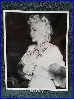 MARILYN MONROE Signed Autographed Inscribed 8 x 10 Photo