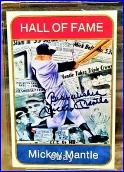 MICKEY MANTLE-Trading Card (PSA/DNA Certified) PERFECT AUTO/AUTOGRAPH Inscribed