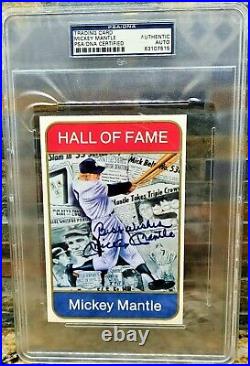 MICKEY MANTLE-Trading Card (PSA/DNA Certified) PERFECT AUTO/AUTOGRAPH Inscribed