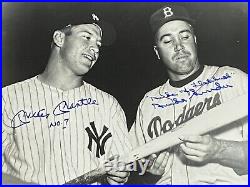 MICKEY MANTLE and DUKE SNIDER signed inscribed autographed 16x20 photo JSA