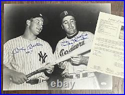 MICKEY MANTLE and DUKE SNIDER signed inscribed autographed 16x20 photo JSA