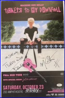 Machine Gun Kelly MGK Signed Autographed 13x19 Concert Poster Inscribed Psa/Dna