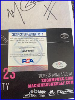 Machine Gun Kelly MGK Signed Autographed 13x19 Concert Poster Inscribed Psa/Dna