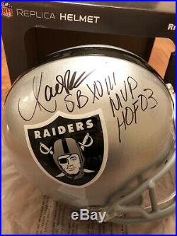 Marcus Allen Autographed & Inscribed Full Size Raiders Helmet Beckett COA HOF