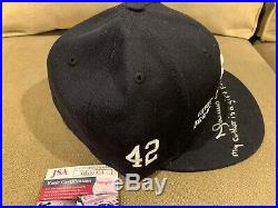 Mariano Rivera Autographed & Inscribed My Cutter is A Gift From God Hat JSA