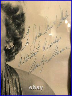 Marilyn Monroe photograph Signed Inscribed to John, Iris, and Sheila