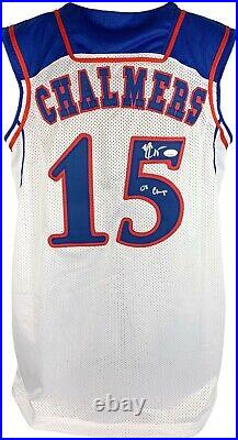 Mario Chalmers signed inscribed jersey autographed NCAA Kansas Jayhawks JSA COA