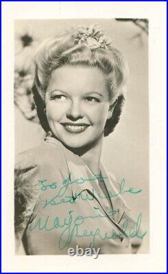 Marjorie Reynolds Inscribed Photograph Signed