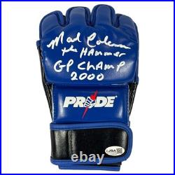 Mark Coleman autographed signed inscribed Pride glove JSA The Hammer