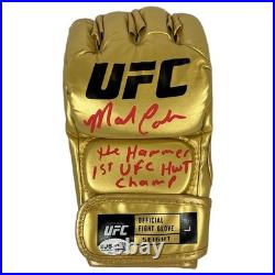 Mark Coleman autographed signed inscribed UFC gold glove JSA The Hammer