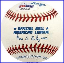Mark Fidrych Singed Autographed AL Baseball Inscribed ROY 76, The Bird PSA