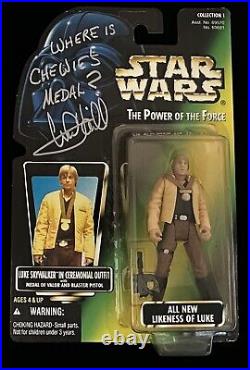 Mark Hamill Luke Signed & Inscribed POTF Action Figure BAS (Grad Collection)