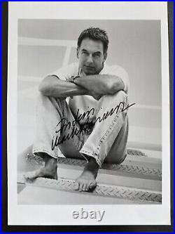 Mark Harmon Signed Autograph Cabinet Card 7x5 Inscribed Black & White Photo