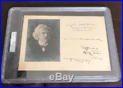 Mark Twain Inscribed Quote Photo Signed Auto Autograph Psa/dna Samuel Clemens
