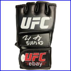 Max Holloway autographed signed inscribed glove UFC JSA Blessed
