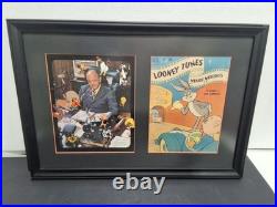 Mel Blanc Autographed Inscribed Photograph- Lightly Torn- 1986- Framed