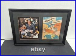 Mel Blanc Autographed Inscribed Photograph- Lightly Torn- 1986- Framed