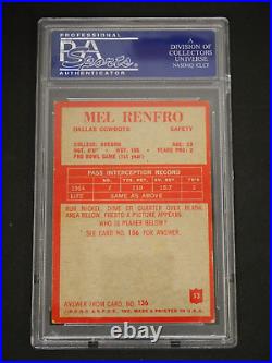 Mel Renfro 1965 Philadelphia #53 Signed & Inscribed Hof-96 Psa Authentic Auto