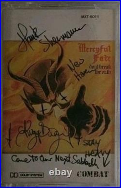 Mercyful Fate Signed Cassette Tape King Diamond Inscribed Autograph Band JSA COA