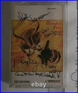 Mercyful Fate Signed Cassette Tape King Diamond Inscribed Autograph Band JSA COA
