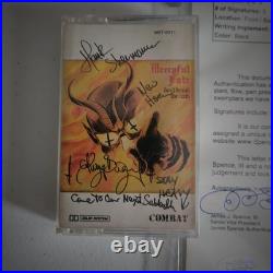 Mercyful Fate Signed Cassette Tape King Diamond Inscribed Autograph Band JSA COA