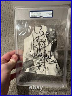 Michael Jackson Signed Cut PSA Certified Autograph Inscribed Love Rare Auto