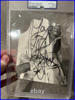 Michael Jackson Signed Cut PSA Certified Autograph Inscribed Love Rare Auto