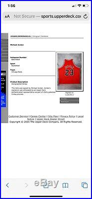 Michael Jordan Autographed Jersey Inscribed 2009 Hof Upper Deck Uda L/e Framed