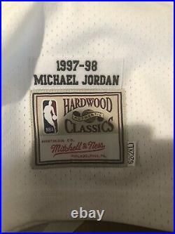 Michael Jordan Autographed and Inscribed Chicago Bulls HOF Embroidered Home Jers