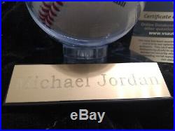 Michael Jordan Signed/Autographed Baseball with COA Free inscribed case