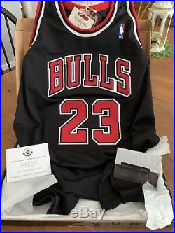 Michael Jordan autographed Mitchell & Ness Bulls jerseyUDA LE Inscribed 2009 HOF