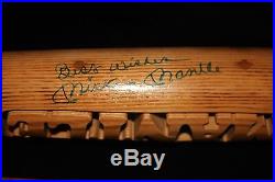 Mickey Mantle Autographed Inscribed Broken Batsmith Carved Baseball Bat Jsa Cert